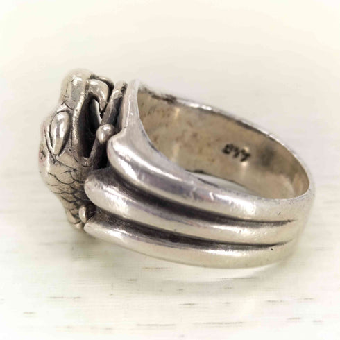 エーアンドジー A&G 925刻印 Viper Head シルバーリング メンズ  24号